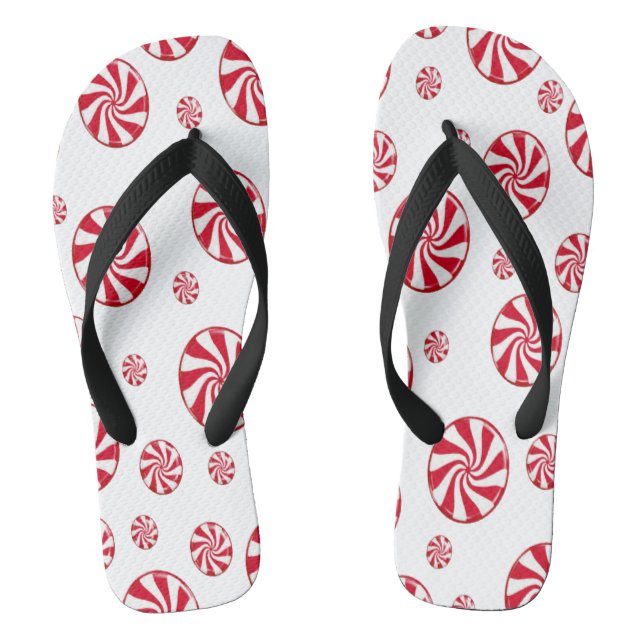 Red circle  flip flops (Footbed)