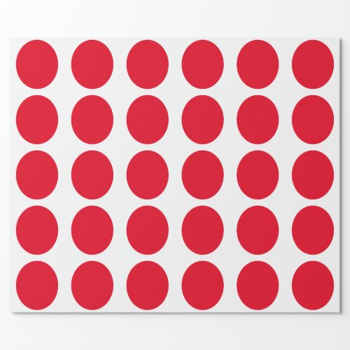 Red Circle Geometric Patterns Custom White Holiday Wrapping Paper