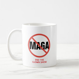 Red Circle No Sign Anti-MAGA Political Opinion Coffee Mug