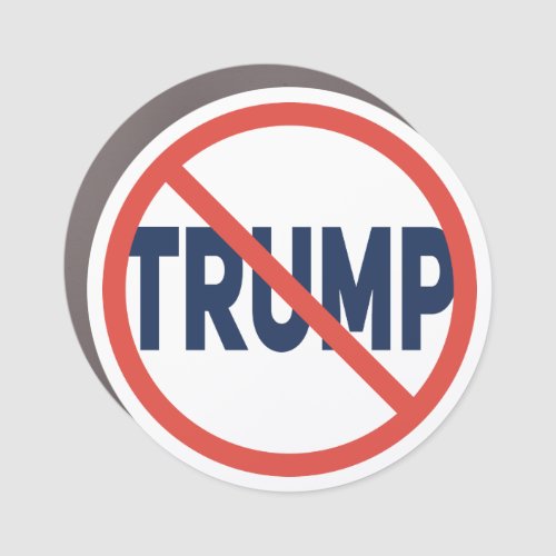 Red Circle No Sign Anti_Trump Political Car Magnet