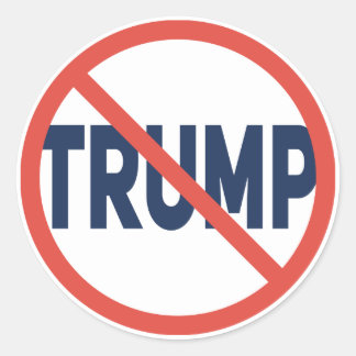 Red Circle No Sign Anti-Trump Political Opinion Classic Round Sticker