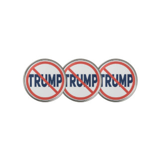 Red Circle No Sign Anti-Trump Political Opinion Golf Ball Marker