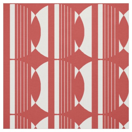 Red Circle Pattern Fabric
