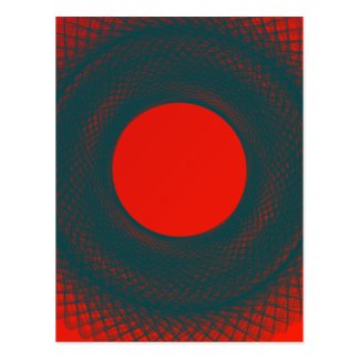 red circle postcard