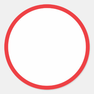red circle ring classic round sticker