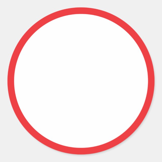 red circle ring classic round sticker (Front)
