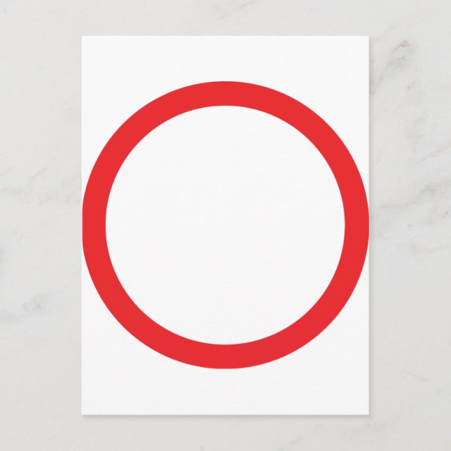 red circle ring postcard (Front)