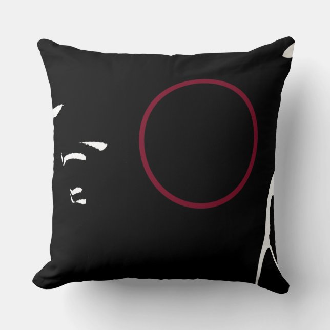 Red Circle Throw Pillow (Front)