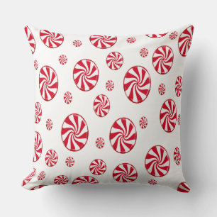 Red circle throw pillow