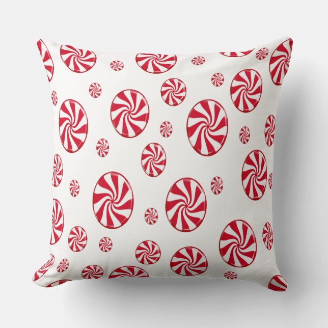 Red circle  throw pillow (Front)