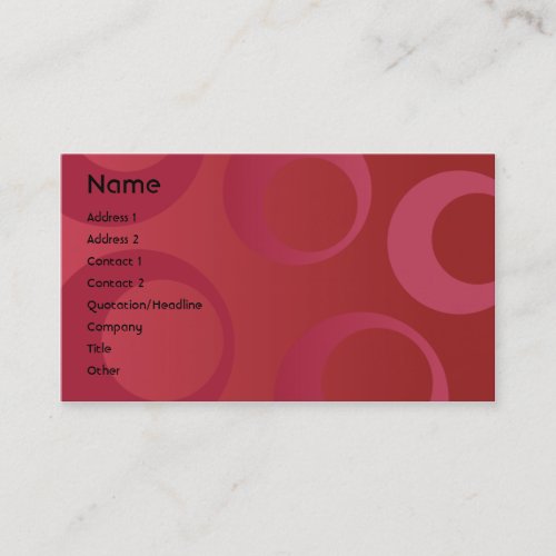 Red Circles - Business Business Cards