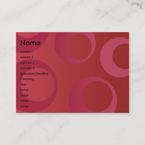 Red Circles - Chubby Business Card Template