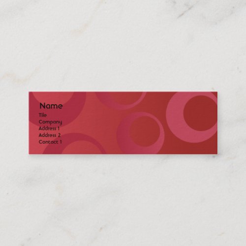 Red Circles - Skinny Business Cards