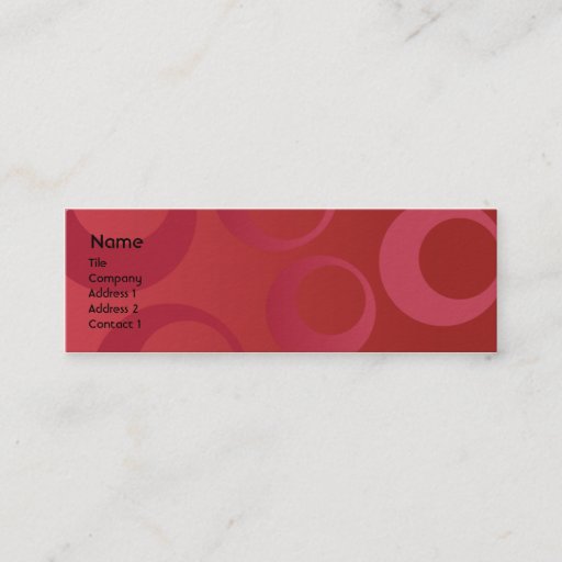 Customizable Red Circles - Skinny Business Cards