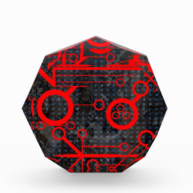 Red Circuit Acrylic Award (Front)