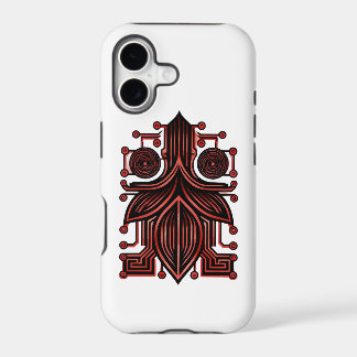 Red Circuit Blossom iPhone 17 Case