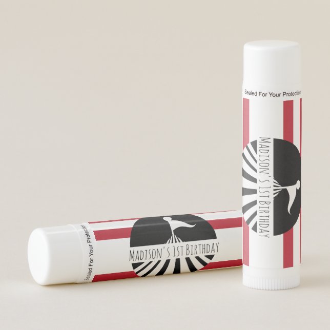 Red Circus Carnival Birthday Party Lip Balm (Front)