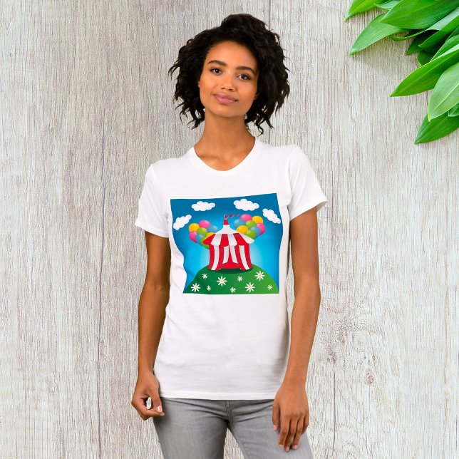 Red Circus Tent Womens T-Shirt (Creator Uploaded)