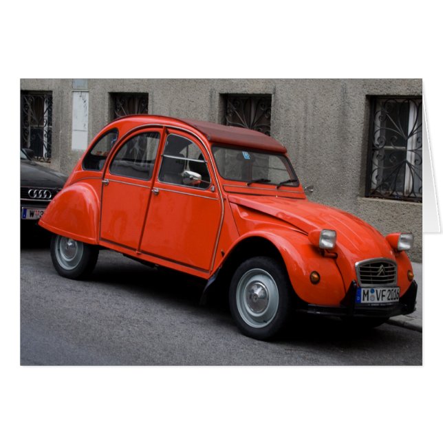 Red Citroën 2CV Cards (Front Horizontal)