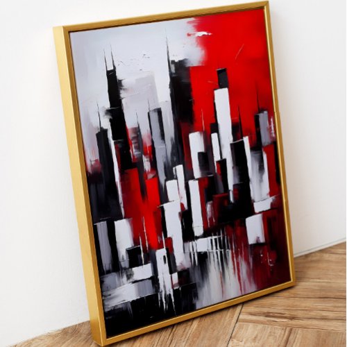 Red City Framed Art Poster