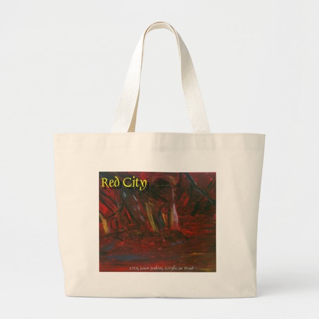 red city large tote bag (Front)