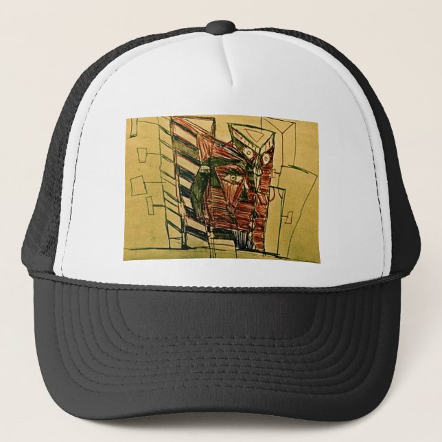 RED CITY RIFF TRUCKER HAT (Front)
