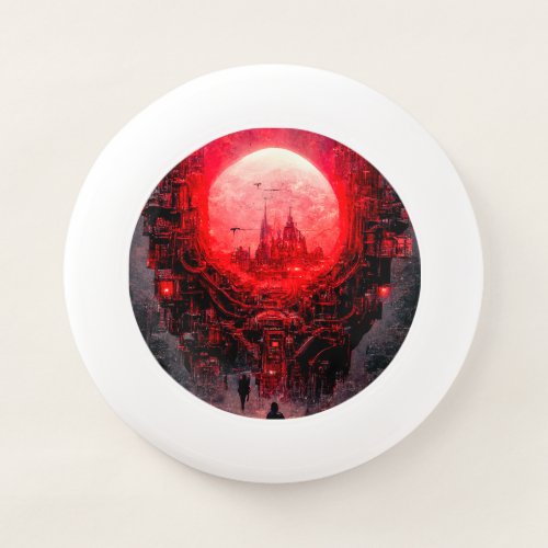 Red City White Frisbee 