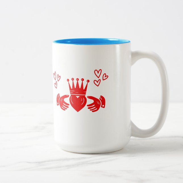 Red Claddagh Ring Coffee Mug (Right)