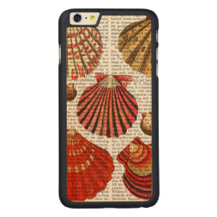 Red Clam Shells Carved Maple iPhone 6 Plus Slim Case