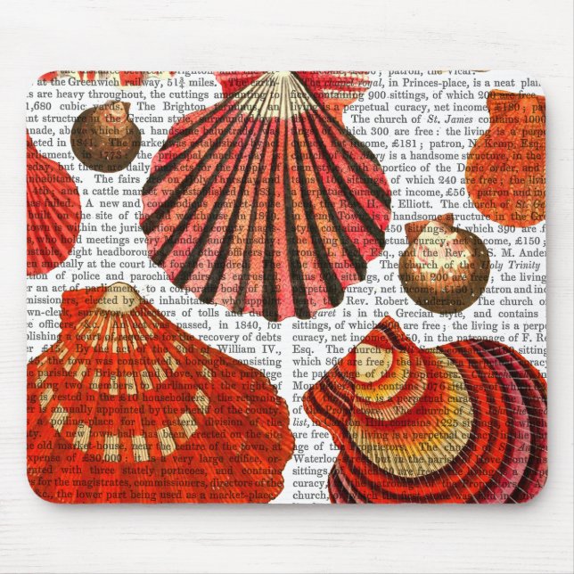 Red Clam Shells Mouse Pad (Front)