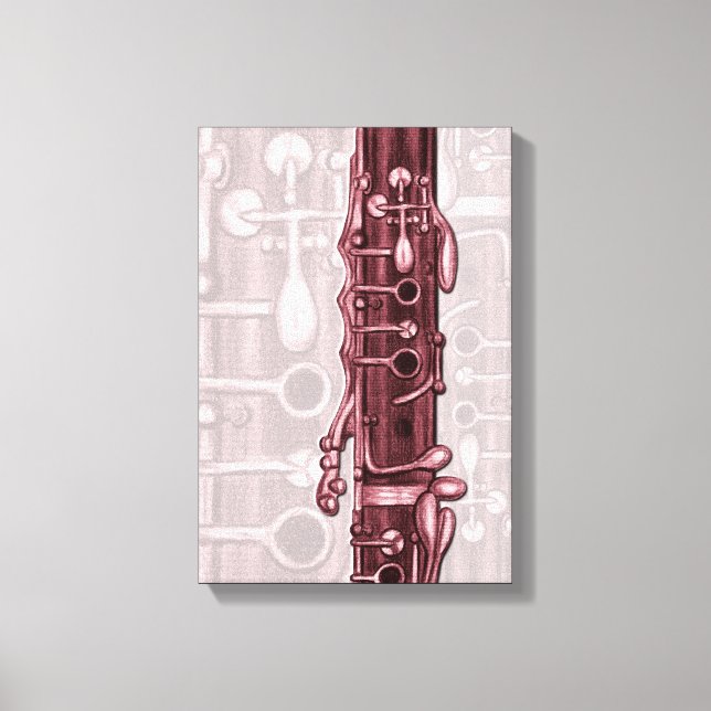 Red Clarinet Canvas Print (Front)