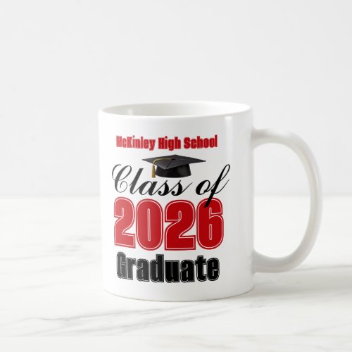 Red Class of 2026 Graduation Keepsake