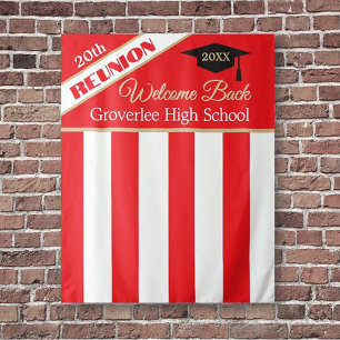Red Class Reunion Photo Backdrop
