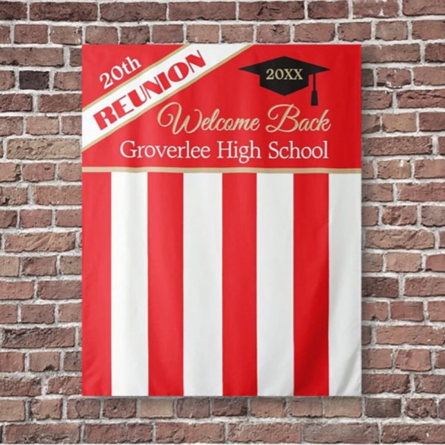 Red Class Reunion Photo Backdrop (Creator Uploaded)