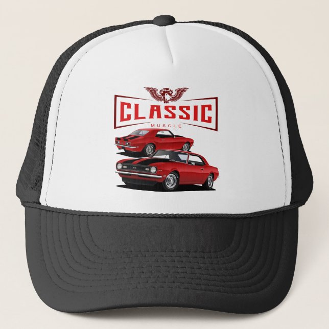 Red Classic Camaro Trucker Hat (Front)