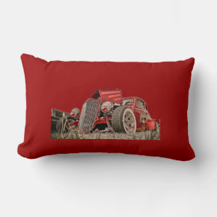 Red Classic Collectors Vintage Car Pillow