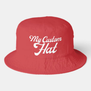 RED Classic Custom Bucket Hat Blank Template