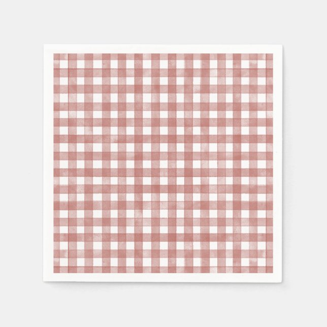 Red Classic Gingham Napkins (Front)