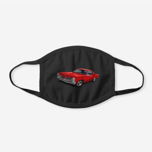 Red Classic GTO Muscle Car Black Cotton Face Mask
