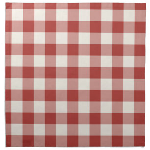 Red Classic Picnic Gingham Check Cloth Napkin
