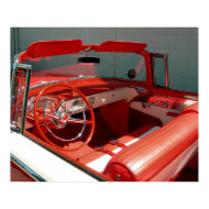 Red Classic Vintage Car Poster print
