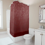 Red Classic William Morris Floral Shower Curtain