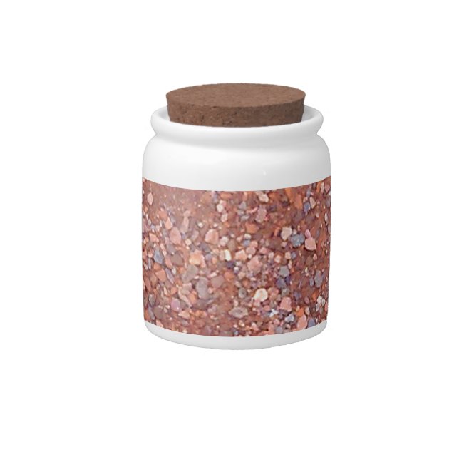 Red Clay Court, Gravel, Shale Stone Brick, Tennis Candy Jar (Front)