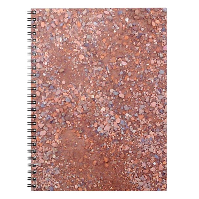 Red Clay Court, Gravel, Shale Stone Brick, Tennis Notebook (Front)