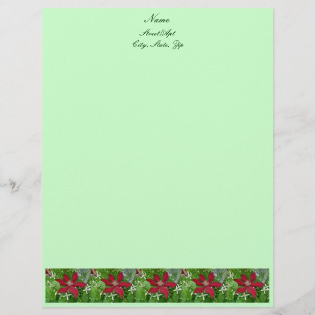 Red Clematis Letterhead (Front)