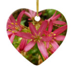 Red Clintonia Flowers at Redwoods Ceramic Ornament