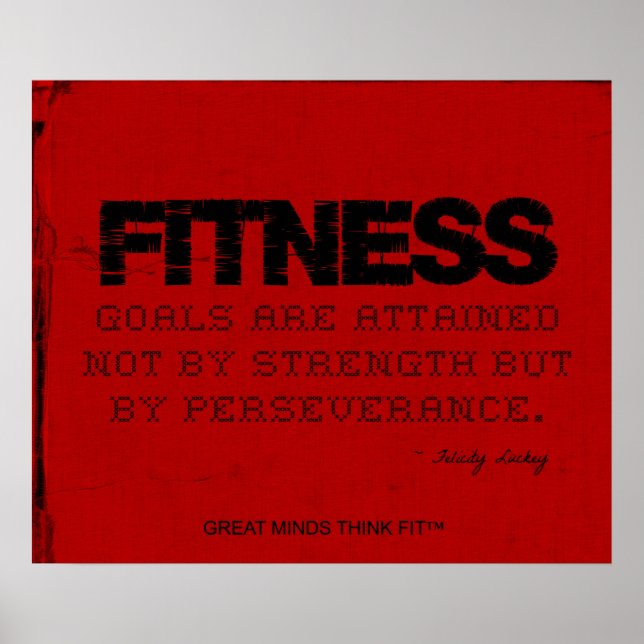 Red Cloth Black Thread Fitness Motivation Poster (Front)