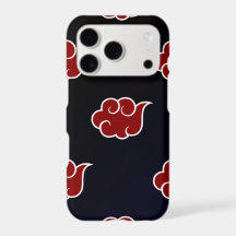 Red Clouds Anime Pattern