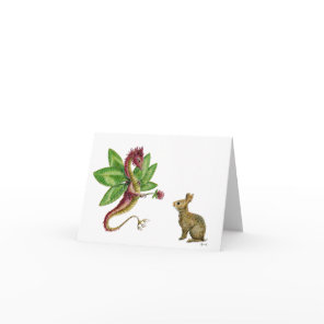 Red Clover Dragon - notecard