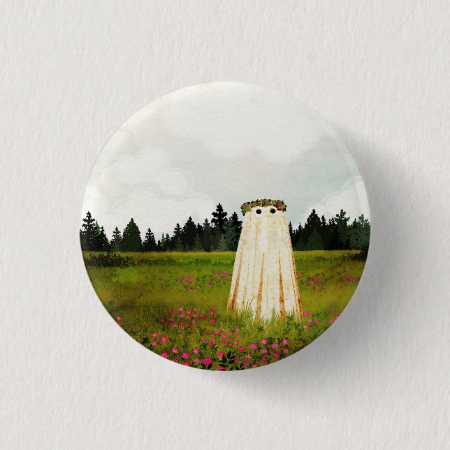 Red Clover Ghost Button (Front)